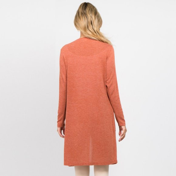 HOST PICK Copper Open Front Cardigan w/ Pockets - Picture 3 of 4